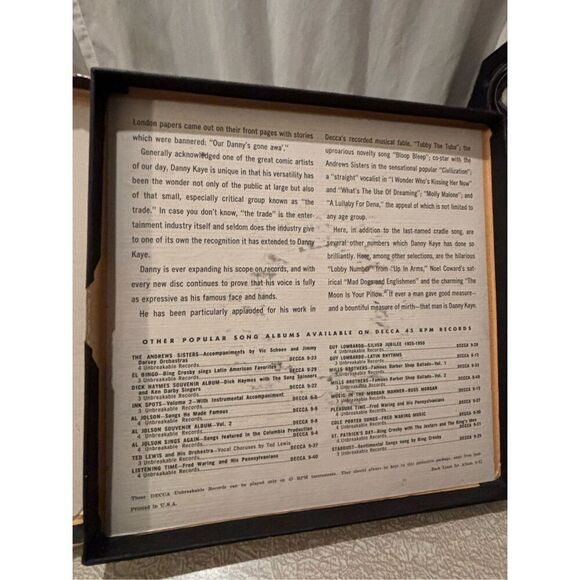 Danny Kaye 45RPM Vinyl Record Johnny Green Antique Musical Soundtrack Box Set - Picture 6 of 6